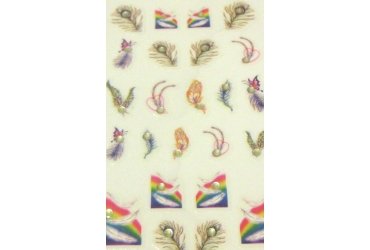 Adhesivo Fantasía Plumas