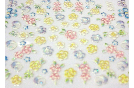Adhesivo 3-D Flores
