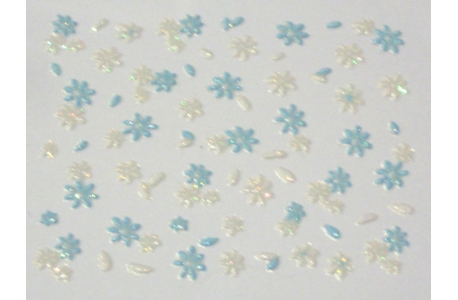Adhesivo 3-D Flor Azul